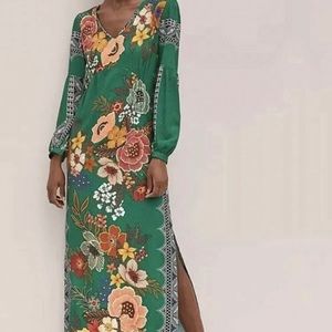 Rare Farm Rio Green Maxi Dress New XS Verdor
